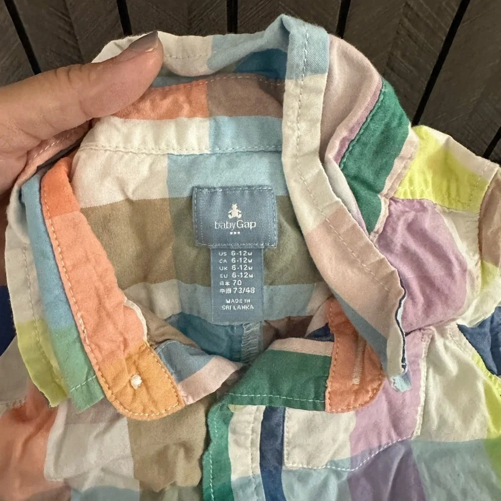 GAP Multicolor Plaid Romper